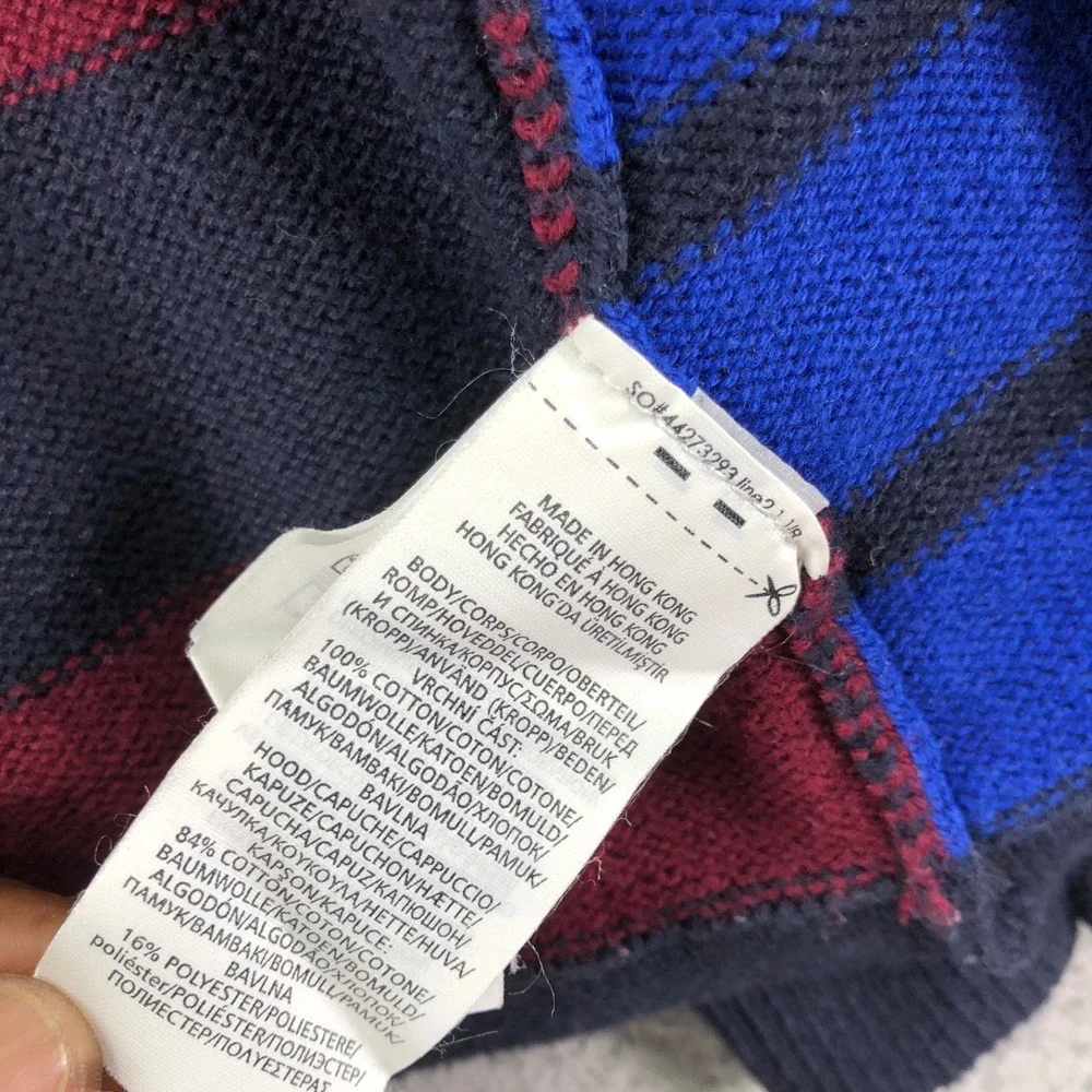 Polo Ralph Lauren Sweater Boys 4T Hood Knit Cardigan Bulldog Patchwork Letterman